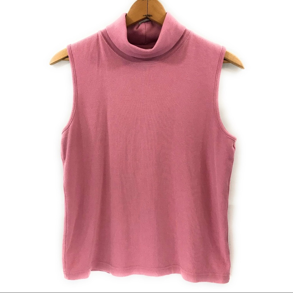 Christopher & Banks Blush Sleeveless Turtleneck, L